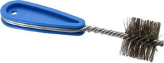 Schaefer Brush - 1-7/16 Inch Actual Brush Diameter, Stainless Steel, Refrigeration, Hand Fitting and Cleaning Brush - 1-3/8 Refrigeration Outside Diameter, Solid Plastic Hand Fitting Handle with Hole - Exact Industrial Supply