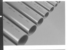 Made in USA - 6" Pipe, 60" Long CPVC Unthreaded Plastic Pipe Nipple - 280 Max psi, 5.709" ID x 6-5/8" OD, Schedule 80, Gray - Exact Industrial Supply