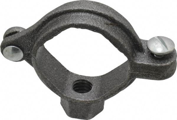 Value Collection - 1" Pipe, 3/8" Rod, Extension Split Pipe Clamp - 180 Lb Capacity, Malleable Iron - Exact Industrial Supply