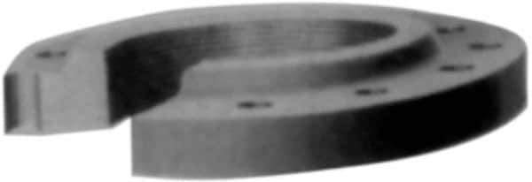 Made in USA - 4" Pipe, 10" OD, 1-3/4" Hub Length, Iron Threaded Pipe Flange - 5-3/4" Across Bolt Hole Centers, 7/8" Bolt Hole, 175 psi, Class 250 - Exact Industrial Supply