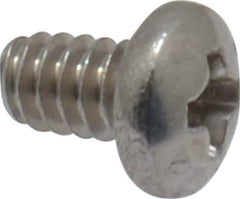 Value Collection - #4-40 UNC, 3/8" Length Under Head Phillips Drive Machine Screw - Pan Head, Grade 316 Stainless Steel, Uncoated, Without Washer - Exact Industrial Supply