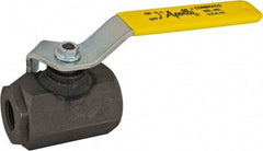 Apollo - 1/2" Pipe, Full Port, Carbon Steel Standard Ball Valve - 2 Piece, Inline - One Way Flow, FNPT x FNPT Ends, Lever Handle, 3,000 WOG - Exact Industrial Supply