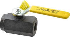 Apollo - 3/4" Pipe, Full Port, Carbon Steel Standard Ball Valve - 2 Piece, Inline - One Way Flow, FNPT x FNPT Ends, Lever Handle, 3,000 WOG - Exact Industrial Supply
