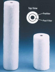 Value Collection - 4-5/16" OD, 25µ, Polypropylene Melt Blown-Thermal Bonded Cartridge Filter - 20" Long, Reduces Sediments - Exact Industrial Supply