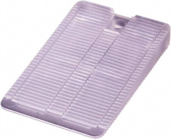 Precision Brand - 30 Piece, 1/4" Thick x 1" Wide x 2" Long Polypropylene Shim Stock Sheet Assortment - Clear (Color), ±10% Tolerance - Exact Industrial Supply