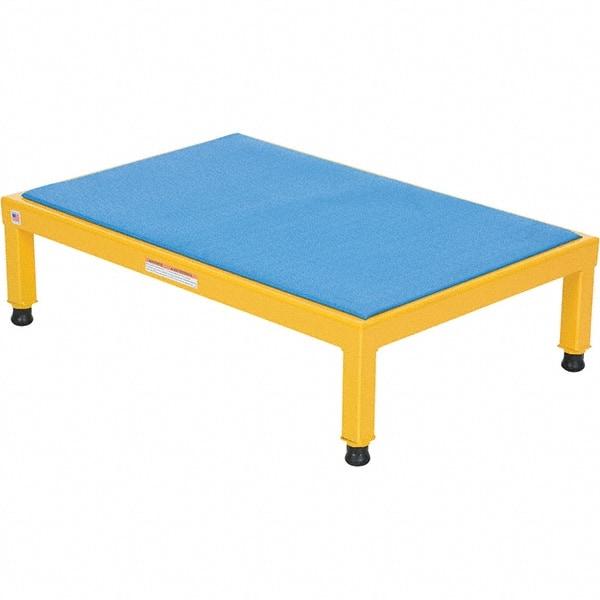 Vestil - 9" High x 24" Wide x 36" Deep, Yellow Step Stand - Steel, 500 Lb Capacity - Exact Industrial Supply