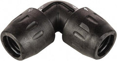 Transair - 1/2" ID, 16.5mm OD, 90° Union Elbow - Plastic, 232 Max psi - Exact Industrial Supply