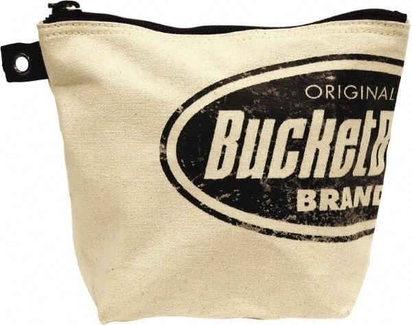 Bucket Boss - 1 Pocket Holster - Canvas, Cream & Black, 10" Wide x 1" High - Exact Industrial Supply