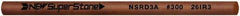 Value Collection - Round Ceramic Finishing Stick - 50mm Long x 3mm Wide x 3mm Thick, 300 Grit - Exact Industrial Supply