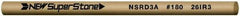 Value Collection - Round Ceramic Finishing Stick - 50mm Long x 3mm Wide x 3mm Thick, 180 Grit - Exact Industrial Supply