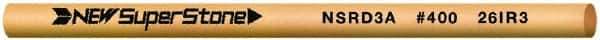 Value Collection - Round Ceramic Finishing Stick - 50mm Long x 3mm Wide x 3mm Thick, 400 Grit - Exact Industrial Supply