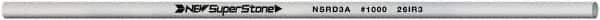 Value Collection - Round Ceramic Finishing Stick - 100mm Long x 3.175mm Wide, 1,000 Grit - Exact Industrial Supply