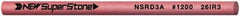 Value Collection - Round Ceramic Finishing Stick - 50mm Long x 3mm Wide, 1,200 Grit - Exact Industrial Supply
