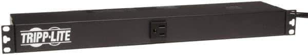 Tripp-Lite - 13 Outlets, 120 VAC15 Amps, 15' Cord, Power Outlet Strip - Rack Mount, 5-15R NEMA Configuration, 19" Strip - Exact Industrial Supply