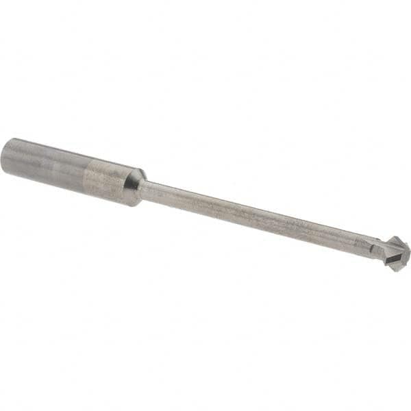 Accupro - 1/4° 1/4" Cut Diam, 1/8" Cut Width, 1/4" Shank, Solid Carbide Double-Angle Cutter - Exact Industrial Supply
