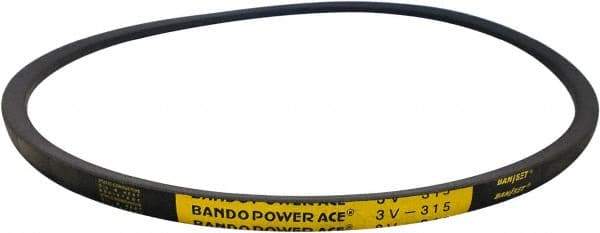 Bando - Section 3V, 3/8" Wide, 75" Outside Length, V-Belt - Rubber Compound, Black, Narrow, No. 3V750 - Exact Industrial Supply