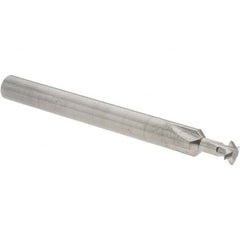 Accupro - 3/16° 3/16" Cut Diam, 0.055" Cut Width, 3/16" Shank, Solid Carbide Double-Angle Cutter - Exact Industrial Supply