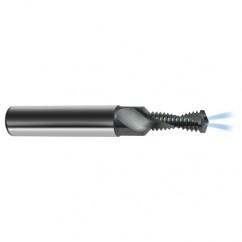 M6 x 0.75 2FL Carbide 2XD Drill/Thread Mill-Coolant Thru-TiCN - Exact Industrial Supply