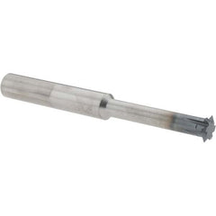 Accupro - 3/8° 3/8" Cut Diam, 0.072" Cut Width, 3/8" Shank, Solid Carbide Double-Angle Cutter - Exact Industrial Supply