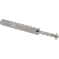 Accupro - 3/16° 3/16" Cut Diam, 0.093" Cut Width, 3/16" Shank, Solid Carbide Double-Angle Cutter - Exact Industrial Supply