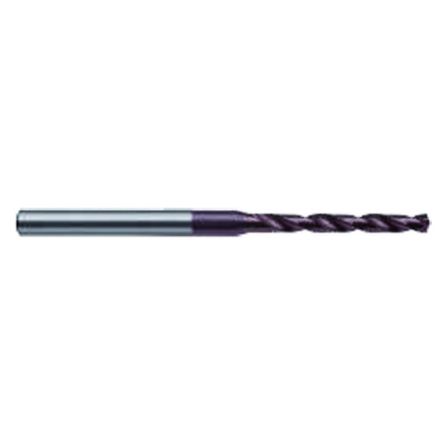 3/64″ Dia. × 3/64″ Shank × 1 mm Flute Length × 38 mm OAL, 118°, TiAlN, Solid Carbide Drill - Exact Industrial Supply