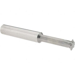 Accupro - 1/2° 1/2" Cut Diam, 0.109" Cut Width, 1/2" Shank, Solid Carbide Double-Angle Cutter - Exact Industrial Supply