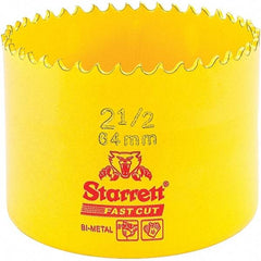 Starrett - 2-1/2" Diam, 1-5/8" Cutting Depth, Hole Saw - High Speed Steel Saw, Toothed Edge - Exact Industrial Supply
