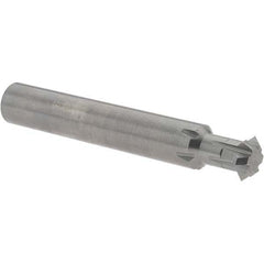 Accupro - 3/8° 3/8" Cut Diam, 1/8" Cut Width, 3/8" Shank, Solid Carbide Double-Angle Cutter - Exact Industrial Supply