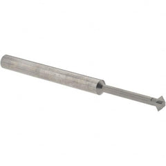 Accupro - 3/16° 3/16" Cut Diam, 0.093" Cut Width, 3/16" Shank, Solid Carbide Double-Angle Cutter - Exact Industrial Supply