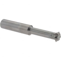 Accupro - 3/8° 3/8" Cut Diam, 1/8" Cut Width, 3/8" Shank, Solid Carbide Double-Angle Cutter - Exact Industrial Supply