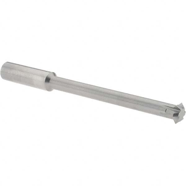 Accupro - 3/8° 3/8" Cut Diam, 1/8" Cut Width, 3/8" Shank, Solid Carbide Double-Angle Cutter - Exact Industrial Supply