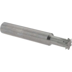 Accupro - 3/8° 3/8" Cut Diam, 0.072" Cut Width, 3/8" Shank, Solid Carbide Double-Angle Cutter - Exact Industrial Supply