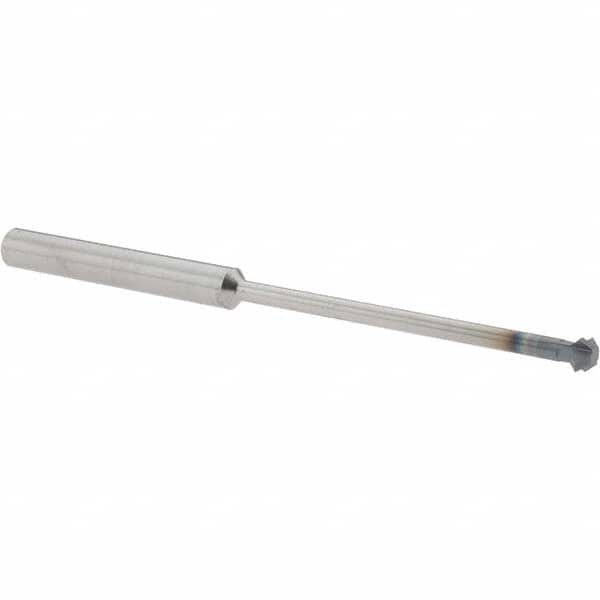 Accupro - 1/4° 1/4" Cut Diam, 1/8" Cut Width, 1/4" Shank, Solid Carbide Double-Angle Cutter - Exact Industrial Supply