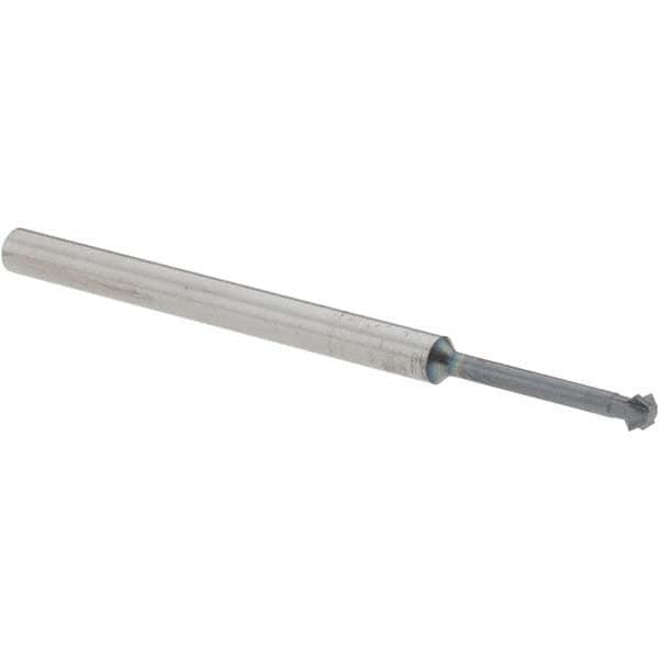 Accupro - 1/8° 1/8" Cut Diam, 0.062" Cut Width, 1/8" Shank, Solid Carbide Double-Angle Cutter - Exact Industrial Supply