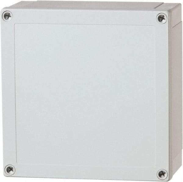 Fibox - Polycarbonate Standard Enclosure Screw Cover - NEMA 1, 4, 4X, 6, 12, 13, 2.95" Wide x 5.12" High x 5.12" Deep, Impact Resistant - Exact Industrial Supply