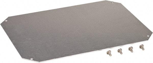 Fibox - Electrical Enclosure Galvanized Steel Mounting Plate - For Use with ARCA IEC - Exact Industrial Supply