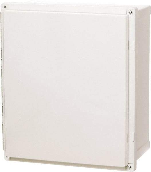 Fibox - Polycarbonate Standard Enclosure Hinge Cover - NEMA 4, 4X, 6, 6P, 12, 13, 10" Wide x 10" High x 6" Deep, Impact, Moisture & Corrosion Resistant, Dirt-tight & Dust-tight - Exact Industrial Supply