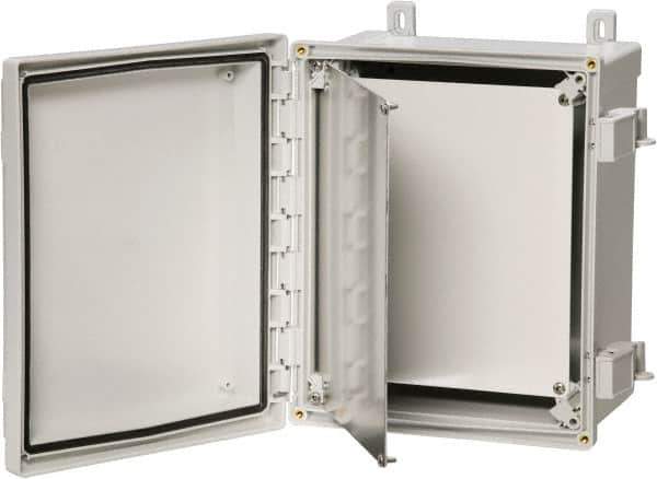 Fibox - Electrical Enclosure Aluminum Swing Panel Hinge Kit - For Use with ARCA JIC - Exact Industrial Supply