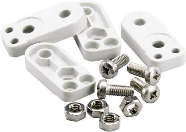 Fibox - Electrical Enclosure Polycarbonate Mounting Foot Kit - For Use with SOLID - Exact Industrial Supply