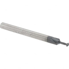 Accupro - 5/64° 5/64" Cut Diam, 0.039" Cut Width, 1/8" Shank, Solid Carbide Double-Angle Cutter - Exact Industrial Supply