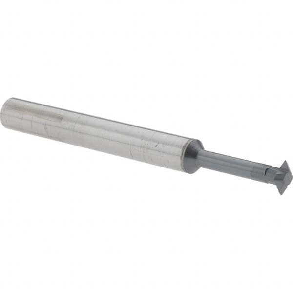 Accupro - 1/4° 1/4" Cut Diam, 0.072" Cut Width, 1/4" Shank, Solid Carbide Double-Angle Cutter - Exact Industrial Supply