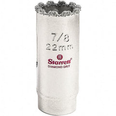 Starrett - 7/8" Diam, 2" Cutting Depth, Hole Saw - High Speed Steel Saw, Toothed Edge - Exact Industrial Supply