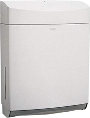 Bobrick - Manual, Plastic Paper Towel Dispenser - 15-1/4" High x 11-1/2" Wide x 4-3/4" Deep, 400 C-Fold or 525 Multi-Fold, Gray - Exact Industrial Supply