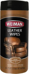 Weiman - Wipes Leather Cleaner - Unscented, Canister Container - Exact Industrial Supply