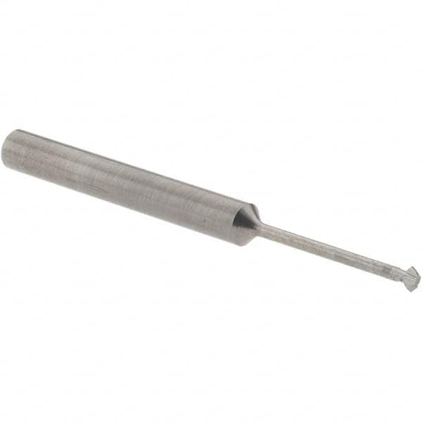 Accupro - 5/64° 5/64" Cut Diam, 0.039" Cut Width, 1/8" Shank, Solid Carbide Double-Angle Cutter - Exact Industrial Supply