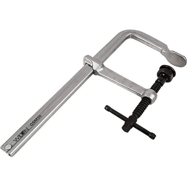 Wilton - 5-1/2" Throat Depth, 12" Max Capacity, Heavy-Duty F Sliding Arm Clamp - 2,660 Lb Clamping Pressure - Exact Industrial Supply