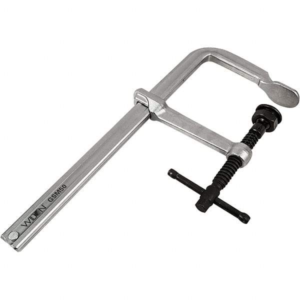 Wilton - 5-1/2" Throat Depth, 20" Max Capacity, Heavy-Duty F Sliding Arm Clamp - 2,660 Lb Clamping Pressure - Exact Industrial Supply