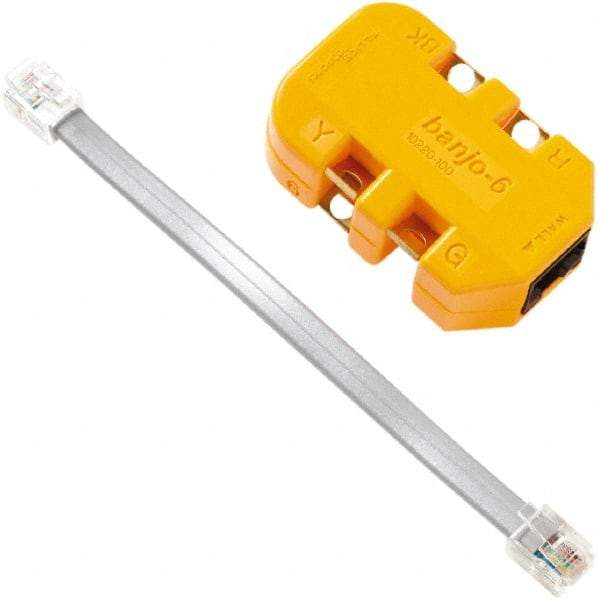 Fluke Networks - Yellow Electrical Test Equipment Modular Adapter - Use with Telephone Test Sets - Exact Industrial Supply
