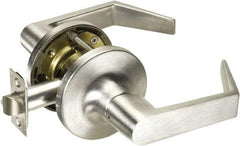 Yale - Privacy Lever Lockset - 2-3/4" Back Set, Steel, Brushed Chrome Finish - Exact Industrial Supply