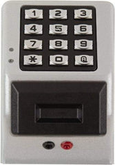 Alarm Lock - Combination Entry Lever Lockset - 2-3/4" Back Set, Steel, Silver Finish - Exact Industrial Supply